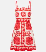 [Farm Rio] Farm Rio Ainika Shell linen minidress AU 6 multicoloured