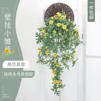 在飛比找蝦皮購物優惠-仿真雛菊 壁掛吊蘭 掛牆塑膠假花藤條 裝飾室內客廳吊籃牆面植