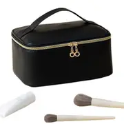 Makeup Bag Portable Cosmetic Bag Large Capacity Travel Makeup Case Organizer-Black