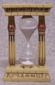 Hourglass Sand Timer Egyptian Columns with hieroglyphics NEW 3 minute boiled egg