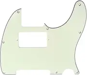 [Musiclily] Pro 8 Hole Guitar Tele Pickguard Humbucker HH for USA/Mexican Made Fender Standard Tele Modern Style, 3ply Mint Ivory Color