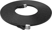 PNI Flat Network Cable S/STP CAT7 U7100B, 2 x RJ45, 4 Pairs of Wires, 32AWG, Copper, 10 Gbps, 600 MHz, 10m, Black