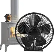 Wood Stove Fan Non Electric, Non Electric Wood Burning Stove Fan, Heat Powered Eco Thermoelectric Fan With Protective Cover, Wood Stove Accessories