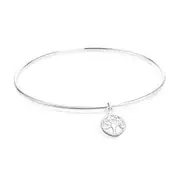 Zamel's Sterling Silver 65 mm Drop Tree of Life Bangle Women's Jewellery