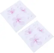 2pcs Door Cover Paper Stickers Flower Car Accessories Decals for Vehicles Cherry Blossoms Cherry Blossom Decal for Car Auto Decal Stickers Funny Car Decals Funny Bumper Stickers
