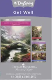 Card-Boxed-Get Well-Thomas Kinkade-KJV (Box Of 12) by Kinkade Thomas