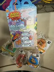 McDonald’s Happy MealToys-1992 Looney Tunes Quack Up Cars-Compl. Set Of 4 & box.