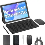 2-in-1 Android Tablet with Keyboard, Mouse, 64GB ROM, 4GB RAM, WiFi, Bluetooth