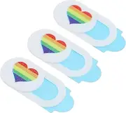 OSOLADY Laptop Desktop Webcam Cover Slide 3pcs Privacy Camera Cover for Computer Colorful Shape