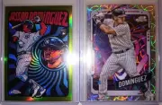 2 JASSON DOMINGUEZ ROOKIE LOT: ULTRAVIOLET ALL-STARS TOPPS COSMIC CHROME NUCLEUS
