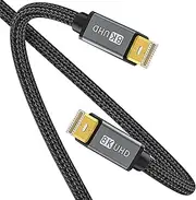 tunghey 8K Nylon Braided Mini DisplayPort to Mini DisplayPort 2.1 Cable, Not a Replacement for Thund-erbolt Cable, Not Compatible with iM-ac, Not Support Target Display Mode. (2m)