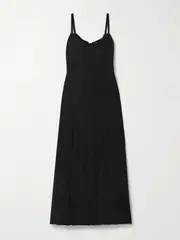 [Proenza Schouler White Label] Proenza Schouler White Label - Evelyn Tie-back Crinkled-voile Maxi Dress - Black - US10 US 10 Black
