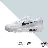 在飛比找蝦皮商城優惠-NIKE AIR MAX 90 白黑 皮革 氣墊 網布 女 