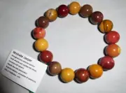 Natural Mookaite 12mm Round Bead Bracelet by Healing Light Stones