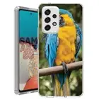 For Samsung Galaxy A23 5g A52 A53 TPU Case Cover+Glass(Yellow Macaw)