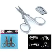 2Pc Folding Scissors Travel Pocket Small Cutter Crafts Blade Emergency
