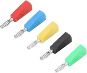 10pcs P3002 4mm Plated Banana Plug Speaker Connector Test Probe Binding Post, Stackable Design, for Most Speakers