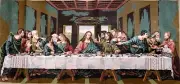 THE LAST SUPPER Vintage Canvas ready to be worked in Needlepoint/Tapestry