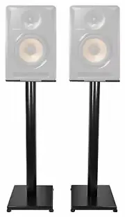 Rockville 29" Black Steel Studio Monitor Speaker Stands For Pioneer DJ Bulit6