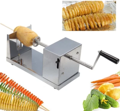 1PC Stainless Steel Spiral Potato Slicer Vegetable Twister Tornado Slicer