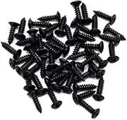 SAPHUE 3MM Electric Guitar Bass Pickguard Screws Pick Guards Scratch Plate Mounting Screws for Fender Strat ST Tele TL Stratocaster Telecaster Gibson LP Les Paul SG Guitar Pack of 50 (black)