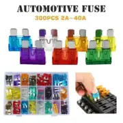 300PC Auto Car Blade Fuse Assortment Kit 2A~40A Standard Mini for Truck Boat SUV