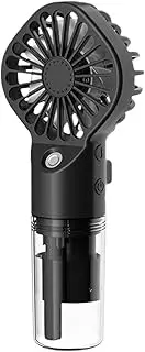 Water Misting Fan - Portable Misting Fan, Camping Gear Fan | Handheld Rechargeable Travel Small Fan with 4-Speed Modes, Adjustable Long Battery Life Humidifier Fan for Indoor Outdoor Desks