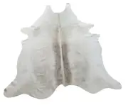Light Grey Cowhide Rug Large Brazilian Natural Real Authentic 7.3ft x 6.4ft