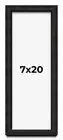7x20 Shadow Box Black Rustic Barnwood Display Frame | 1.125 Inch Deep | 0.875 I