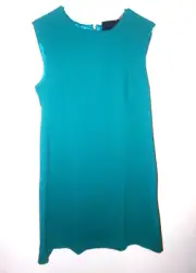 NWT CYNTHIA ROWLEY SZ.8, TEAL SLEEVELESS SHIFT DRESS