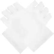 [LOORGVEL] 1 Pair Sunscreen Touch Screen Gloves Gloves Nylon White