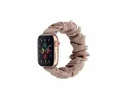 Women Hair Tie Watch Strap 44mm elastic strap Watch Bands Ladies bracelet strap for iWatch Apple Watch-Apricot