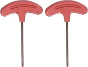 HARFINGTON 2pcs Torx Screwdriver T15 S2 Steel T Handle Star Key Wrench for CNC Lather Tool Holder