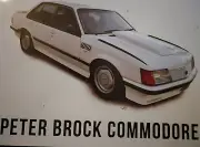 Peter Brock Commodore Metal Sign