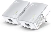 TP-Link AV600 Nano Powerline Starter Kit, Powerline Adapter, Up to 600 Mbps and 300m Range, Extend Wired Network, Plug and Play, No Configuration Required, Power-Saving Mode (TL-PA4010 KIT)