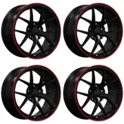 Set of 4 16in Black Alloy Wheel Rims for Suzuki SX4, DA35C7T 5x114.3 5Lug 16x7 (for: Suzuki)