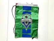 SEATTLE SOUNDERS FC Green/Blue MLS SOCCER PULL-STRING BACKPACK Fan Gym Bag NEW!