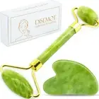 Disemot Jade Roller & Gua Sha Facial Tools Natural Anti-Aging Jade Beauty Ski...