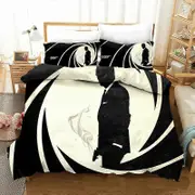 v4831 Bed Sheets James Bond Print Bedding Set Duvet Cover Pillowcase Size SK Bed Sheets IU4831