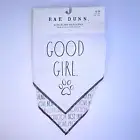NEW! Rae Dunn GOOD GIRL 2 Pack Pet Bandanas Scarfs Size SM/MED 100% Cotton