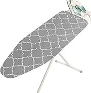 Ironing Board Cover and Pad, Ironing Board Cover with Padding, Standard Ironing Board Cover with Elastic Edge, Scorch and Stain Resistant Cotton Ironing Covers Iron Pad, Easy Fit