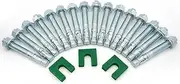 46 Pcs Car Lift Install Kit Including 16 Pcs M20 (3/4") x 5-1/2" Wedge Anchor Bolts and 30 Pcs 3/64" Leveling Shims For 2 Post 4 Post Car Lift Leveling Installation