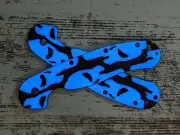 Scales for ONTARIO RAT 1 Brown Micarta GITD (Blue glow) pattern (handles only)