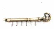 Metal Flute Peacock Shaped Key Holder Wall Hanging Stand for Home Office Decor