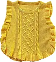 [Generic] Kids Zip up Jacket Newborn Infant Baby Knitted Vest Tops Coat Cotton Sleeveless Toddler Kids Boy Girl Sweater Clothes Ruffle Crewneck Pullover Outfits Boy Zip Sweatshirt