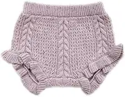 [Colorful Childhood] Toddler Knit Bloomers Shorts Baby Girls Loose Harem Shorts Infant Wheat Ruffles Knitted Shorts