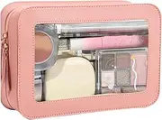 [Generisch] Cosmetic Bag Transparent Waterproof Storage Bag Cosmetic Bags with Zip Transparent Cosmetic Bag Toiletry Bag Storage Organiser, Pink, Siehe Beschreibung, See description