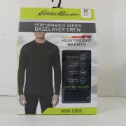 Eddie Bauer Performance Series Baselayer Crew Men's Sz M Denim Spacedye NIB