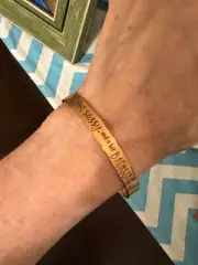 NEW Profound Sass Handstamped Cuff Bracelet Copper Color Metal Classy Sassy