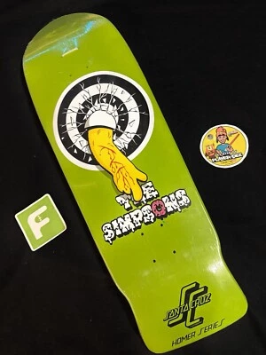 SUPER RARE Homer Simpson Rob Roskopp Target Santa Cruz Skateboard Deck Simpsons